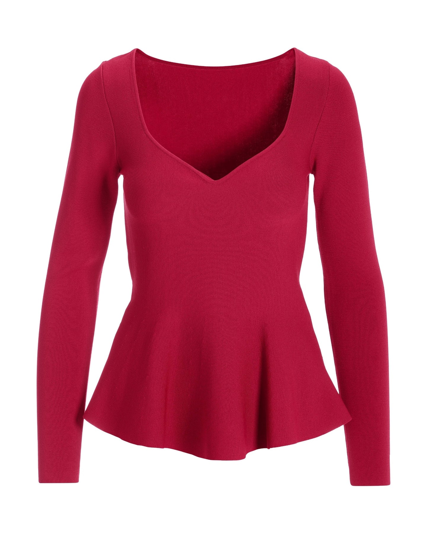 Sweetheart Peplum Sweater Jester Red