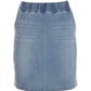Denim Pull-On Skort Light Med Wash