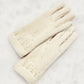 Pearl Faux Fur Winter Glove Cream