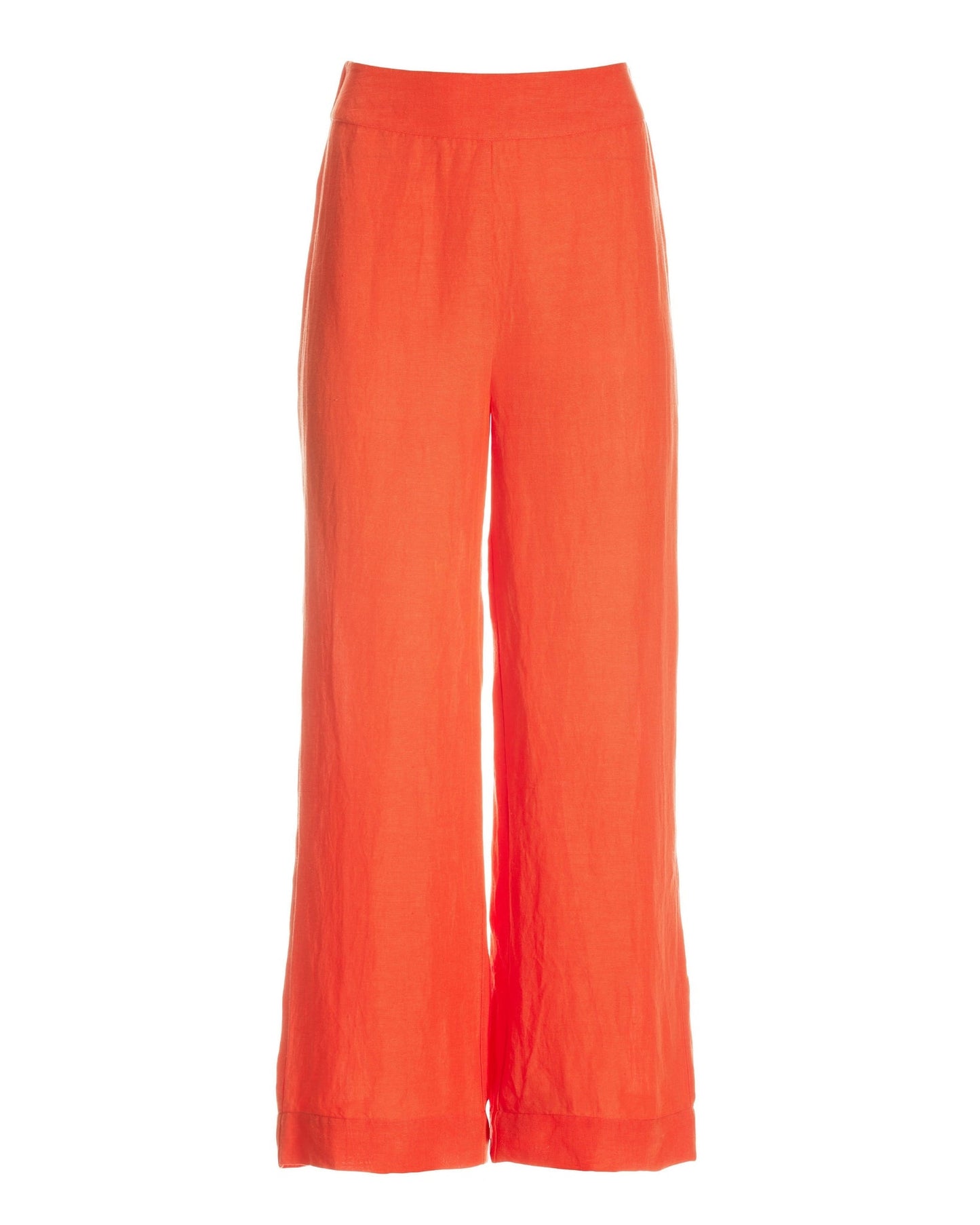 Malibu Linen Cropped Pant Hot Coral