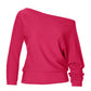 Metallic Slouchy Sweater Hot Pink