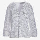 Sequin Lace Three Quarter Sleeve Top Pure White