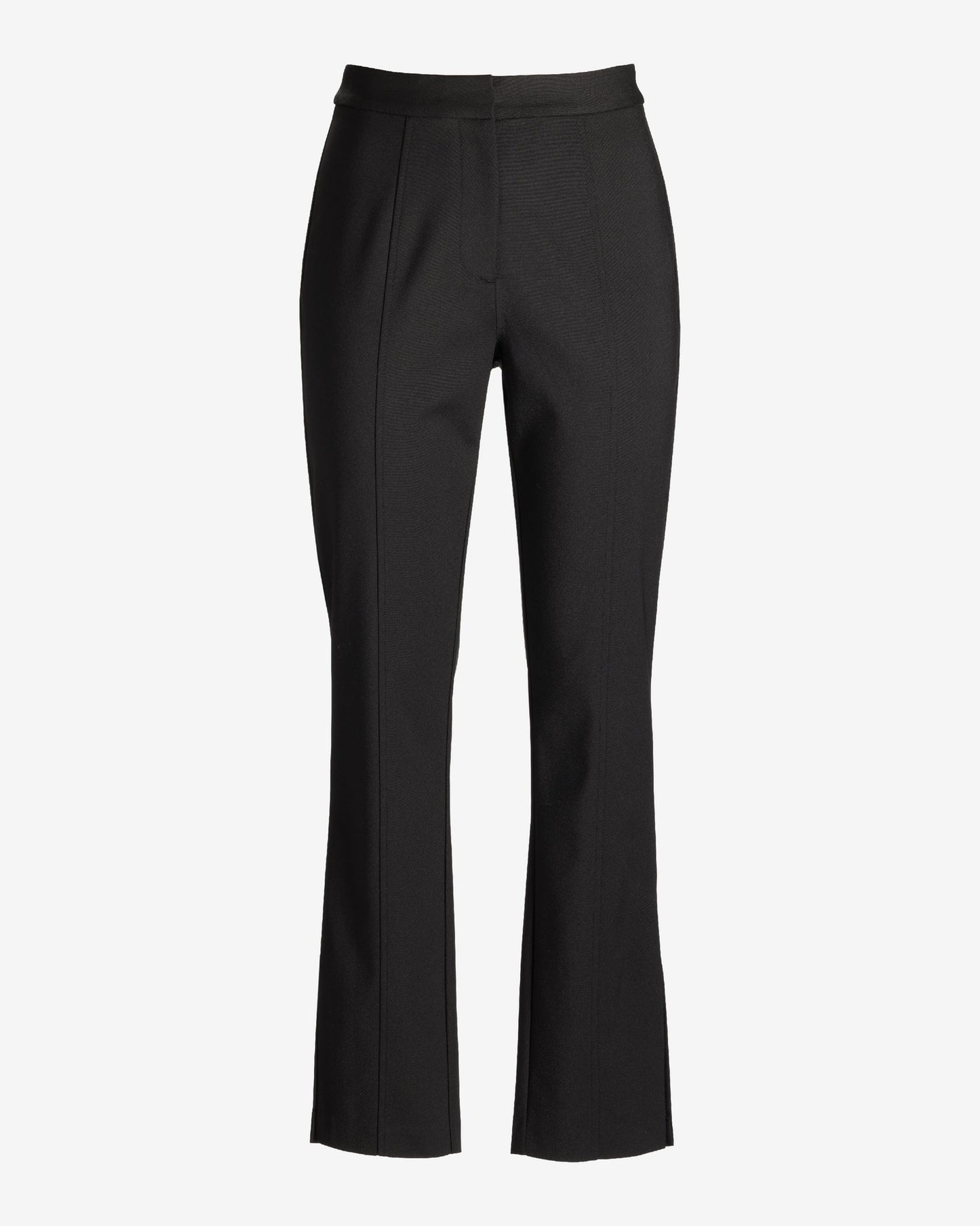 Newport Modern Slim Straight Side Slit Trouser Pant Black
