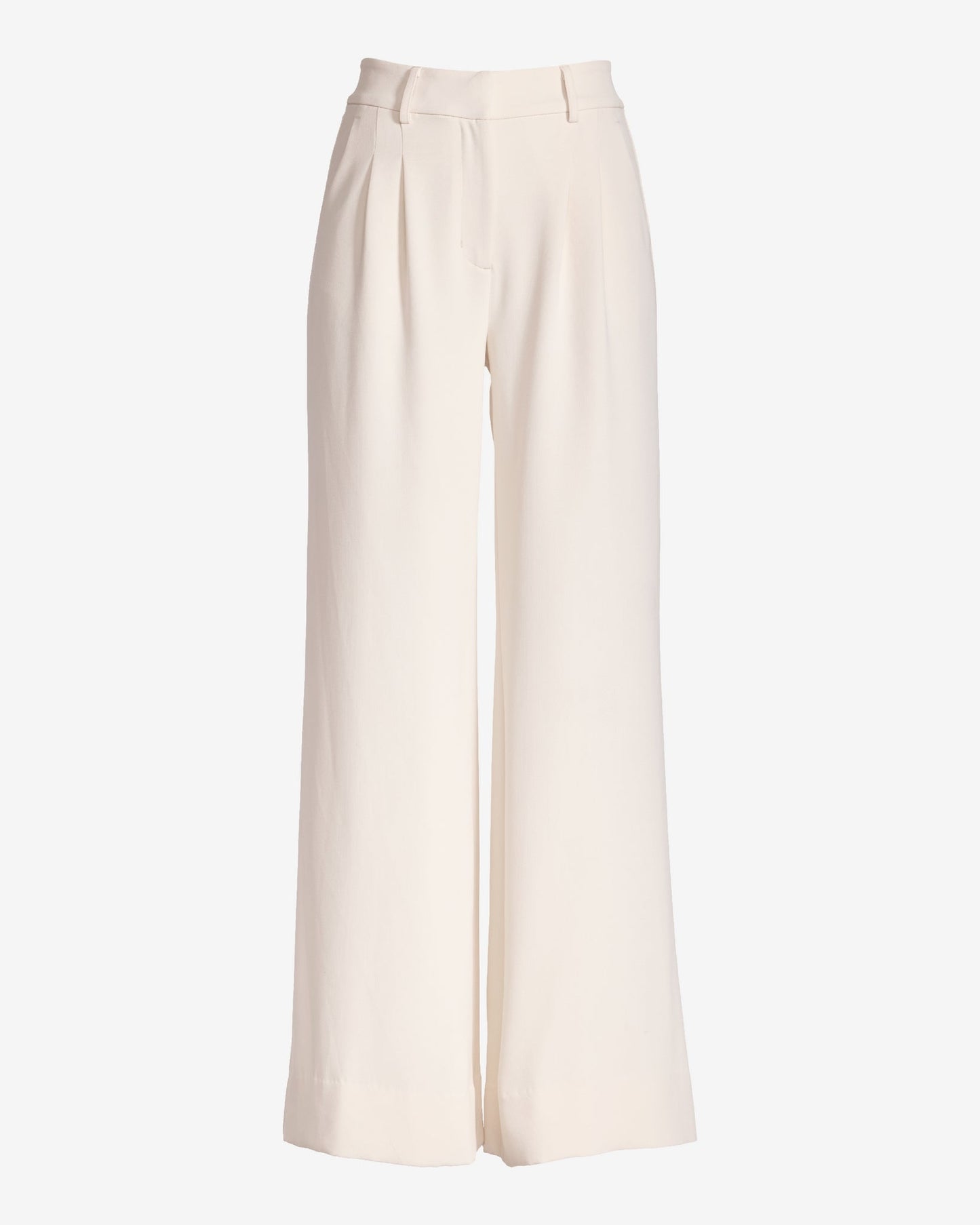 Malibu Wide Leg Effortless Drape Trouser Pant Off White