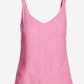 V Neck Linen Tank Top Sachet Pink