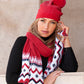 Embellished Beanie Red/Silver