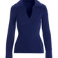 Ribbed Collar Sweater Navy