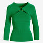Hardware Cut Out Sweater Monaco Green