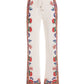 Paisley Print French Terry Wide Leg Pant Ivory Multi
