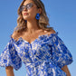 Raffia Drop Earring Blue
