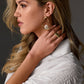 Modern Shaped Pearl Earring Gold