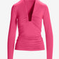 So Modern Notch Neck Top Cabaret Pink