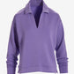 Luxe Lounge Collared Long Sleeve Sweatshirt Bougainvillea