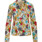 Medallion Chain Print Denim Jacket Multi
