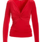 So Chic Knot Front Top Racing Red