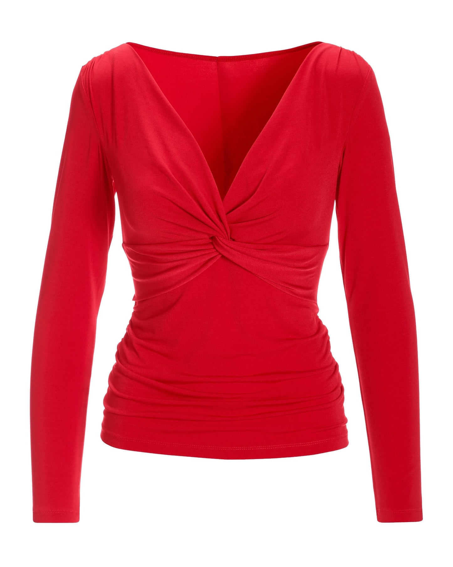 So Chic Knot Front Top Racing Red