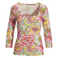 So Sexy Floral Explosion Square-Neck Top Pink Multi