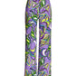 Beyond Travel Abstract Fleurs Print Palazzo Pant Purple