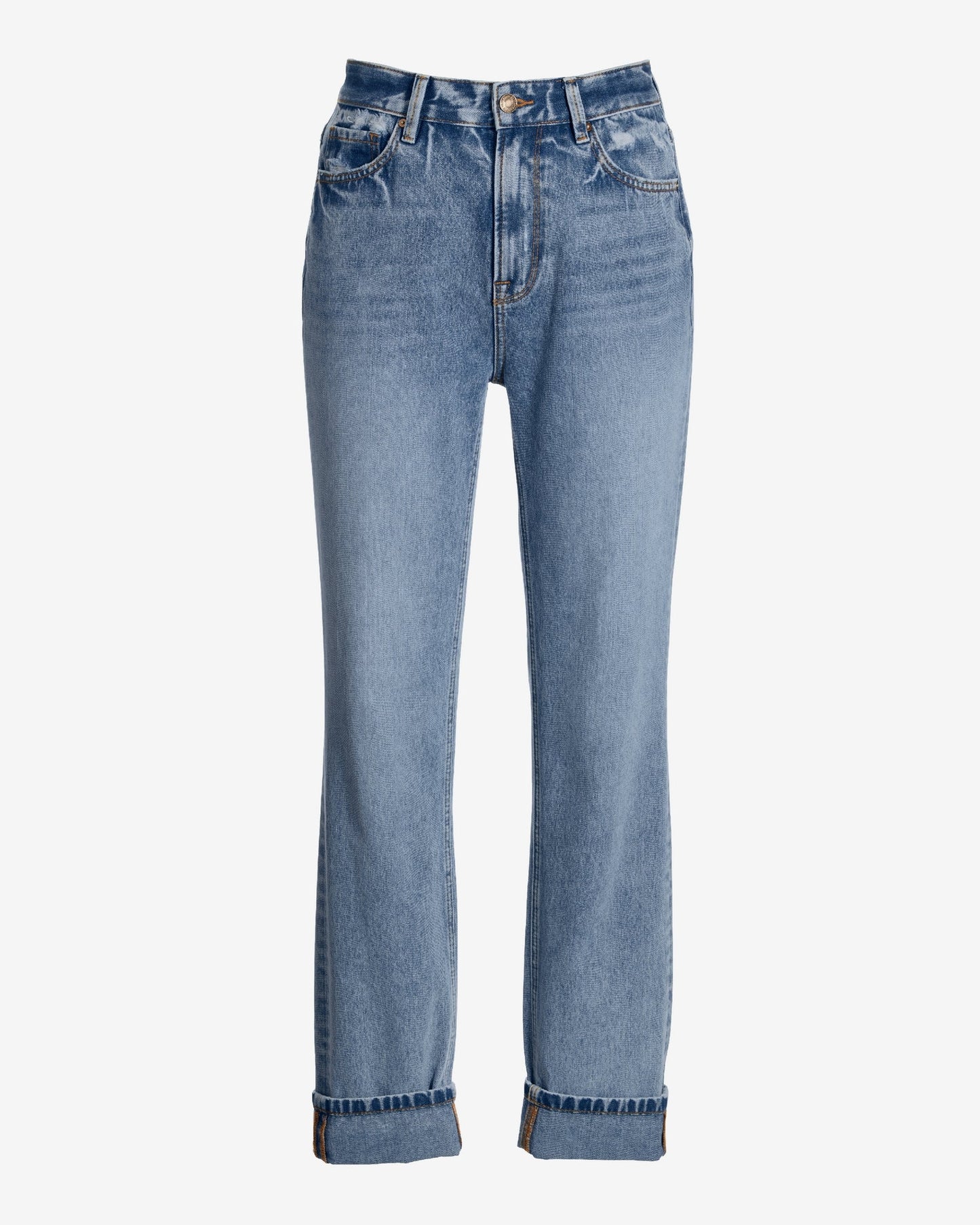 Newport Relaxed Cuffed Jean Medium Wash