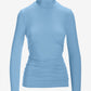 So Chic Ruched Turtleneck Top Clear Blue Sky