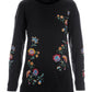 Embroidered Tunic Sweatshirt Black Multi