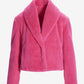 Shawl Collar Versatile Faux Fur Chubby Azalea Pink