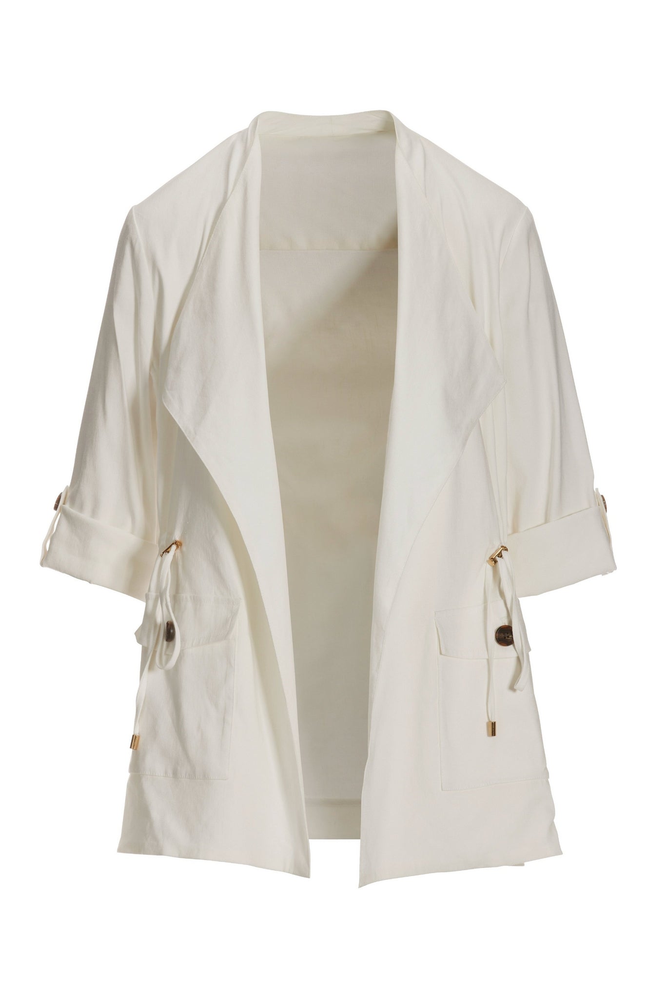 Linen Utility Jacket Off White