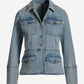 Patch Pocket Chic Denim Jacket Light Wash