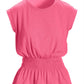 Smocked Peplum Tee Aurora Pink