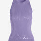 Sequin High Neck Sweater Tank Lavender