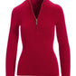 Ribbed Half Zip Up Sweater Rio Red