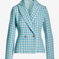 Houndstooth Tweed Blazer Blue/White