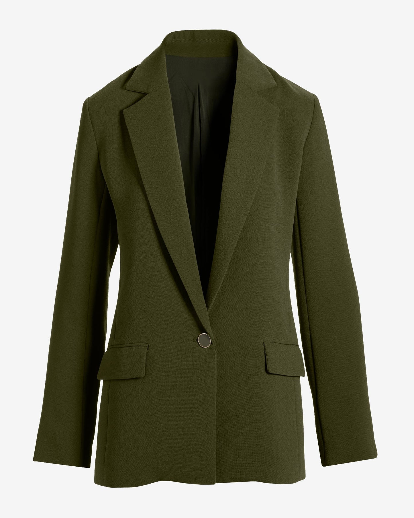 Relaxed Single Button Blazer Olive