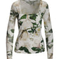 Floral Mesh Square Neck Top Multi