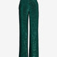 Malibu Sequin Wide Leg Pant Deep Emerald