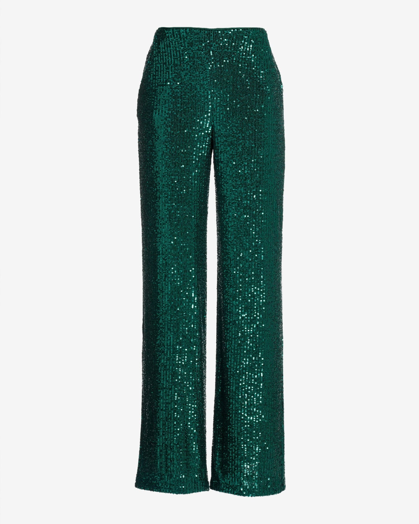 Malibu Sequin Wide Leg Pant Deep Emerald