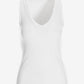 So Essential Ribbed V Neck Tank White