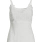 Lace Trim Cami Knit Top White