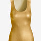 So Essential Foil Ribbed Scoop Neck Tank Top Gold