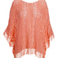 Effortless Crochet Pullover Poncho Peach Bud