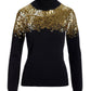 Sequin Sweater Black/Gold