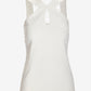Beyond Travel Sleeveless Keyhole Top Ivory Coast