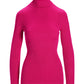 Ribbed Turtleneck Sweater Pink Peacock