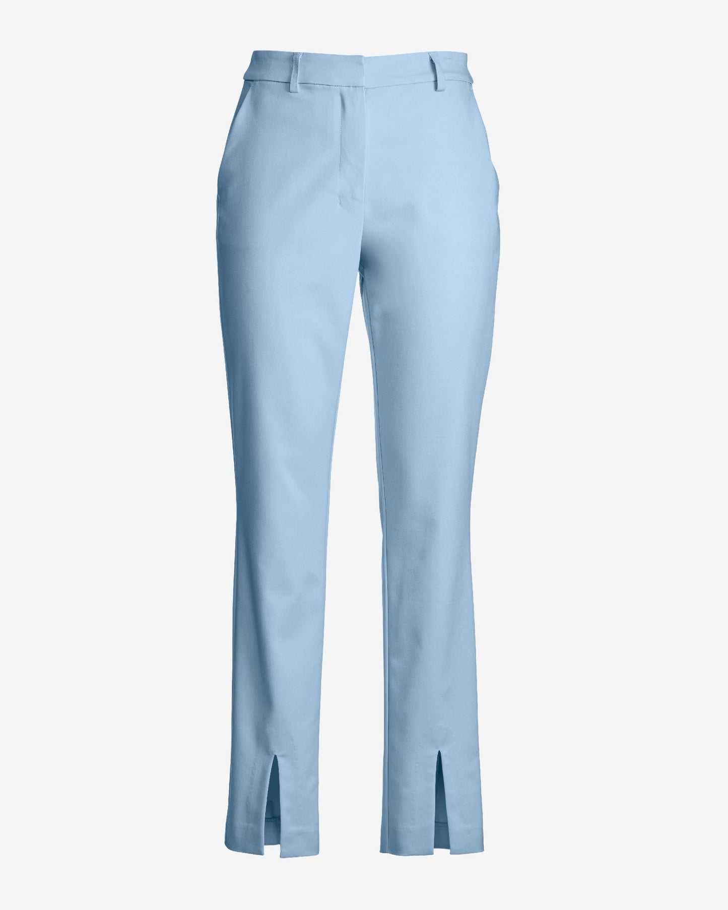 Newport Modern Slim Straight Leg Slit Front Trouser Pant Blue Bell