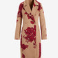 Rose Jacquard Coat Red Multi