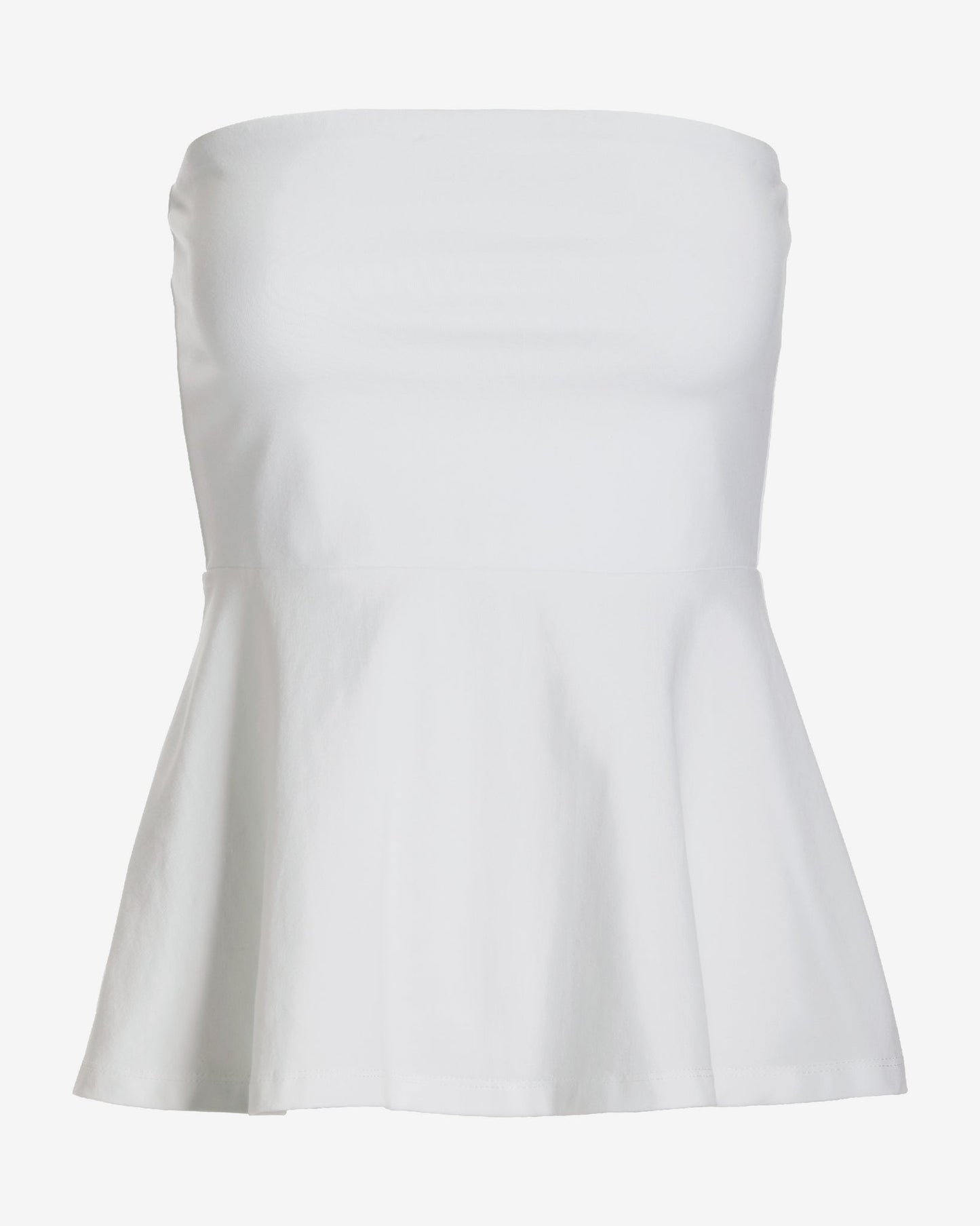 So Sexy Peplum Tube Top Pure White