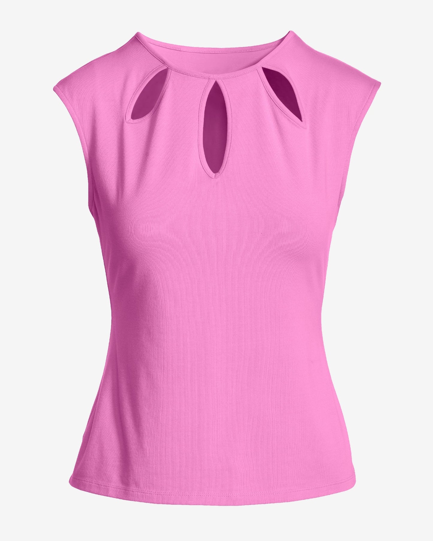 So Sexy Teardrop Cut Out Top Fuchsia Pink