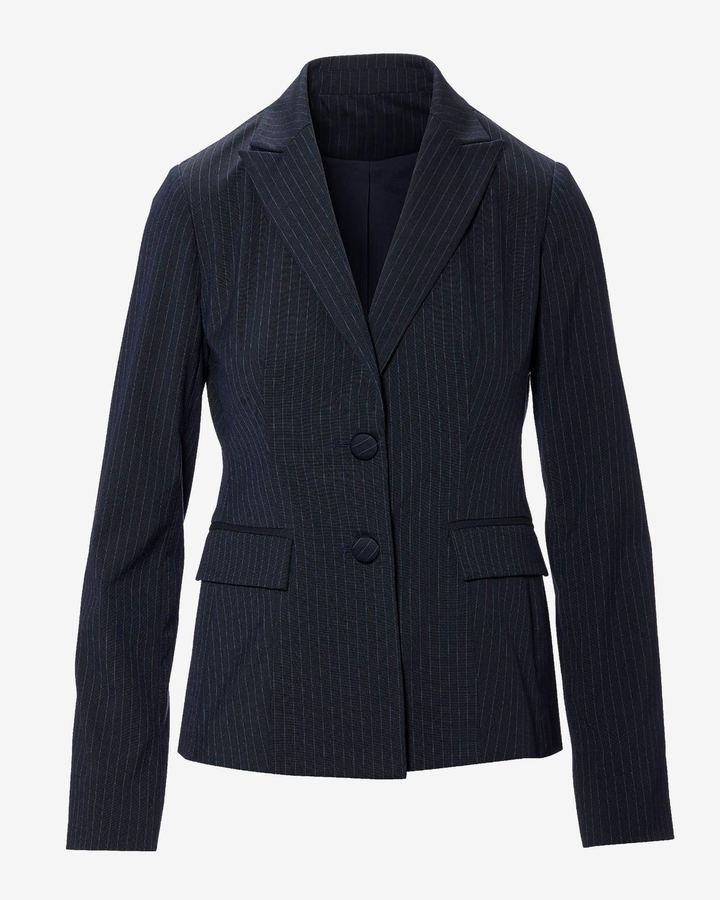 Essential Pinstripe Blazer Gray/Blue
