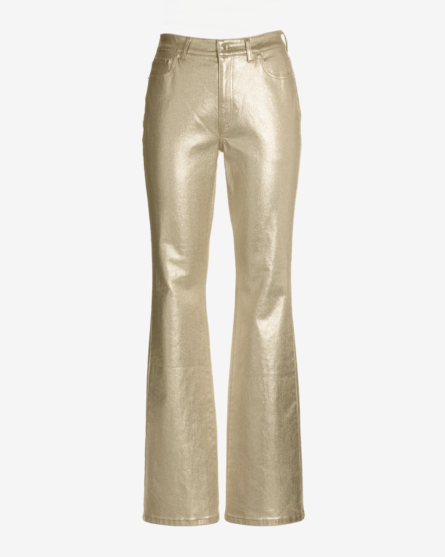 Monterey Coated High Rise Bootcut Jean Gold