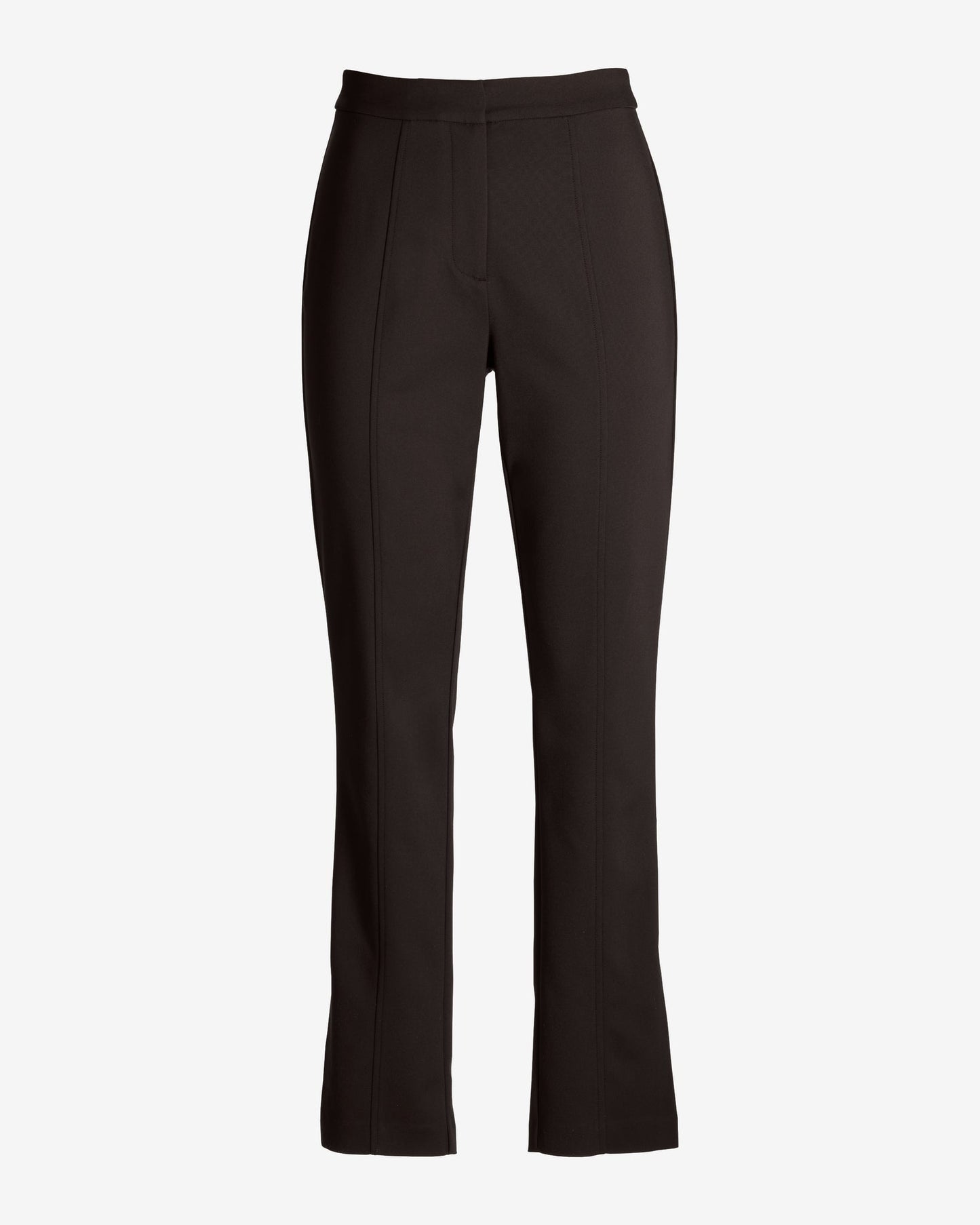 Newport Modern Slim Straight Side Slit Trouser Pant Chocolate Torte